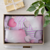 Valentijnse strips met roze en witte hartballonnen tissuepapier (Geschenk)