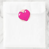 Valentijnse stutten ronde sticker (Tas)