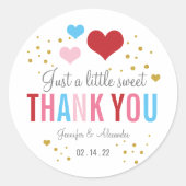 Valentijnse Sweet Bedankt Sticker (Voorkant)