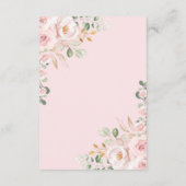 Valentijnse Sweetheart Bloemen voor Baby Girl Informatiekaartje (Achterkant)