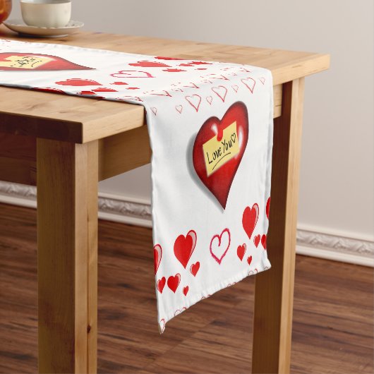 Valentijnse tablecloth Runner Korte Tafelloper (Voorbeeld)