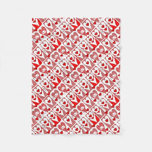 Valentijnse tapijten fleece deken (Voorkant)