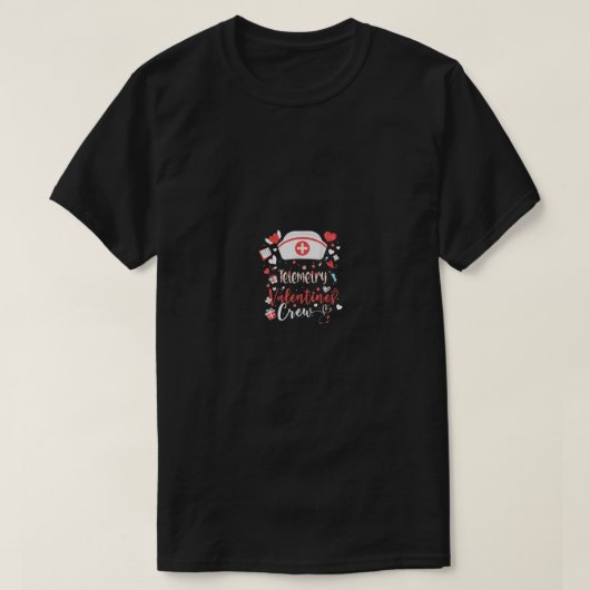 Valentijnse telemetrie Verpleegkundigen Groep Nurs T-shirt (Design voorkant)