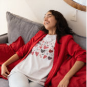 Valentijnse thema rode harten Tri-Blend shirt