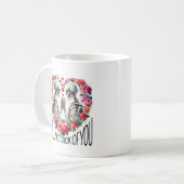 Valentijnse thema Skeletten in de liefde Koffiemok (Voorkant links)