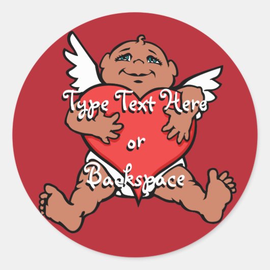 Valentijnse ticker Cupid Sticker personaliseren (Voorkant)