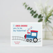 Valentijnse treinklasse feestdagenkaart (Staand voorkant)