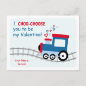 Valentijnse treinklasse feestdagenkaart (Voorkant)