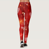 Valentijnse  trekken collage patroon leggings (Achterkant)