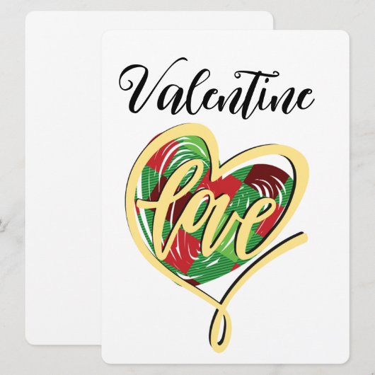 VALENTIJNSE UITGAVE FEESTDAGENKAART (Voorkant / Achterkant)