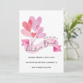 Valentijnse  Uitnodiging tot hartballonnen (Staand voorkant)