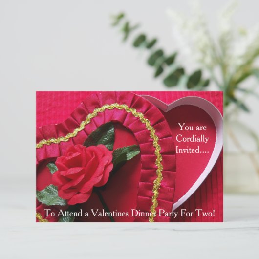 Valentijnse Uitnodiging van de Dinner Party van de (Staand voorkant)