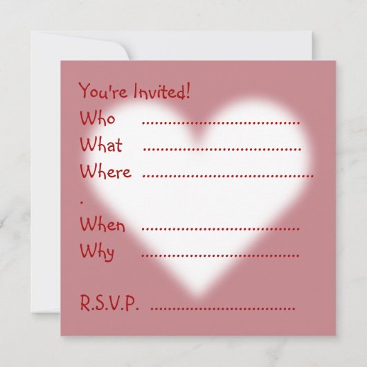 Valentijnse uitvindingen persoonlijke liefdesKaart Kaart (Achterkant)