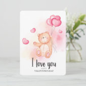 Valentijnse vakantiekaart feestdagenkaart (Staand voorkant)