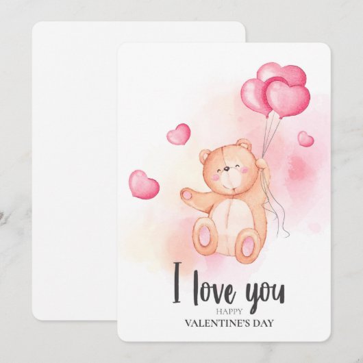 Valentijnse vakantiekaart feestdagenkaart (Voorkant / Achterkant)