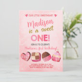 Valentijnse Valentijn meisje verjaardagsuitnodigin Kaart (Staand voorkant)