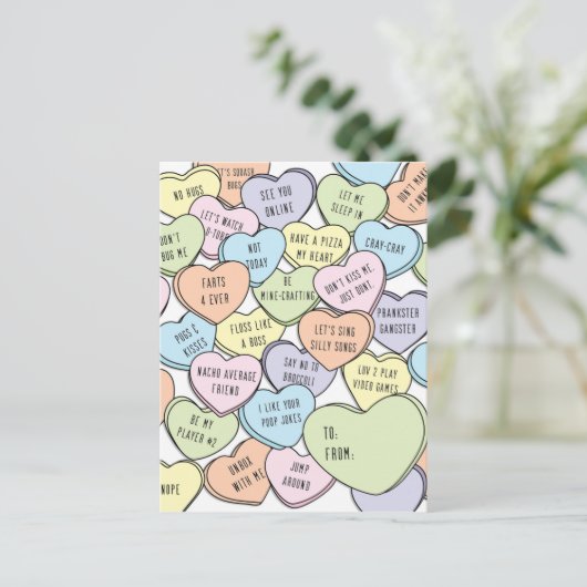 Valentijnse Valentijn oudere jongens in het klaslo Briefkaart (Staand voorkant)