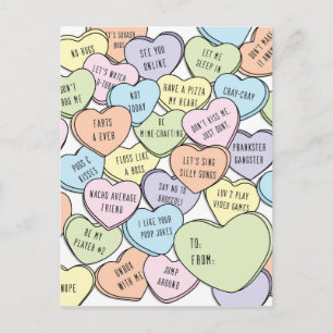 Valentijnse Valentijn oudere jongens in het klaslo Briefkaart