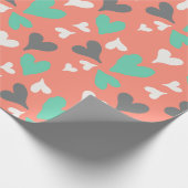 Valentijnse van het Patroon van het hart die papi Cadeaupapier (Hoek)