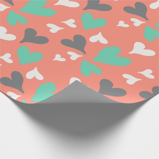 Valentijnse van het Patroon van het hart die papi Cadeaupapier (Hoek)