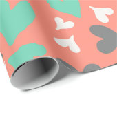 Valentijnse van het Patroon van het hart die papi Cadeaupapier (Rol Hoek)