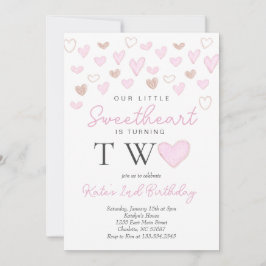 Valentijnse verjaardagsuitnodiging kaart