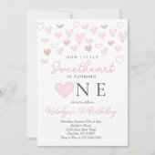 Valentijnse verjaardagsuitnodiging kaart (Voorkant)