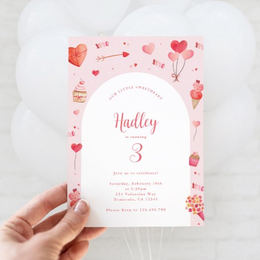 Valentijnse Verjaardagsuitnodiging Kaart