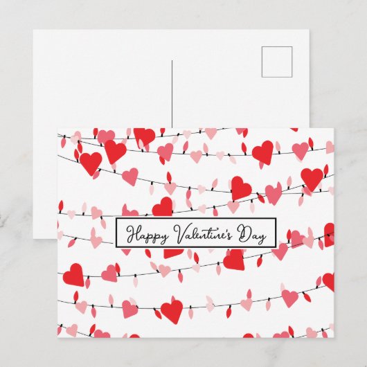 Valentijnse verlichting briefkaart (Voorkant / Achterkant)