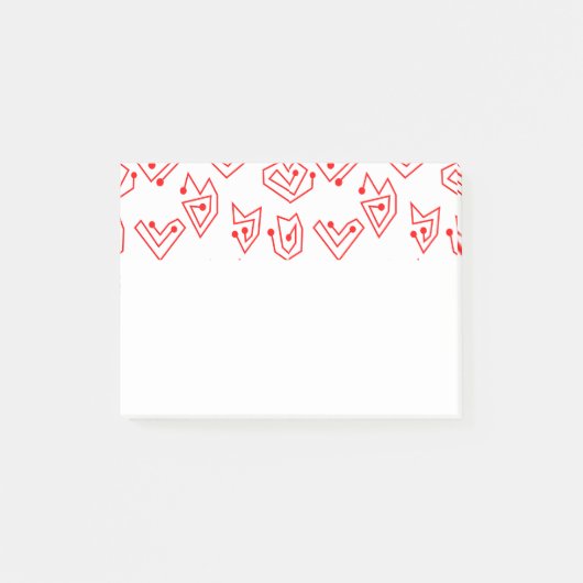 Valentijnse versie Mazes Post-it® Notes (Voorkant)