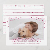 Valentijnse  VERSPREIDEN VERLIES EN KINDEREN Foto Feestdagenkaart (Voorkant / Achterkant)