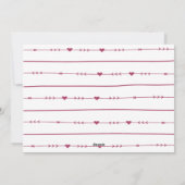 Valentijnse  VERSPREIDEN VERLIES EN KINDEREN Foto Feestdagenkaart (Achterkant)