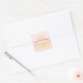 Valentijnse verteerbaar maken met mij vierkante sticker (Envelop)