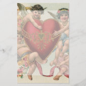  Valentijnse , Victoriaans engelen Cherubs hart Briefpapier (Voorkant)