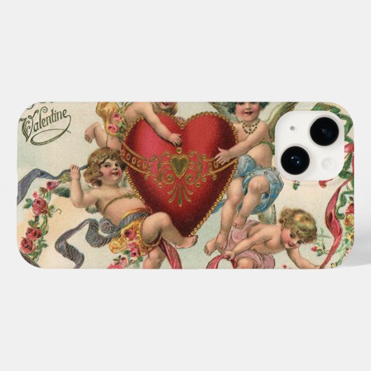Valentijnse , Victoriaans engelen Cherubs hart Case-Mate iPhone Case (Achterkant (horizontaal))