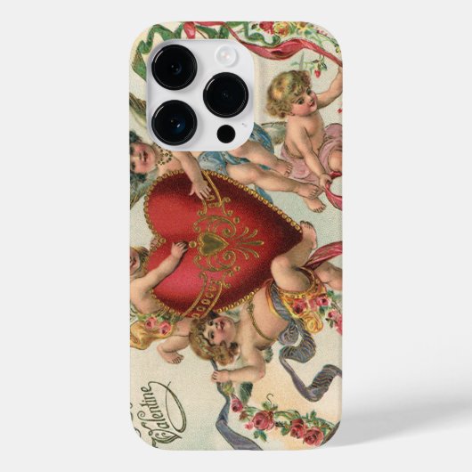 Valentijnse , Victoriaans engelen Cherubs hart Case-Mate iPhone Case (Achterkant)