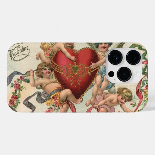 Valentijnse , Victoriaans engelen Cherubs hart Case-Mate iPhone Case (Achterkant (horizontaal))