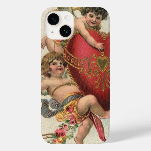 Valentijnse , Victoriaans engelen Cherubs hart Case-Mate iPhone Case (Achterkant)
