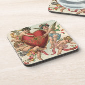  Valentijnse , Victoriaans engelen Cherubs hart Drankjes Onderzetter (Linkerzijde)