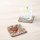  Valentijnse , Victoriaans engelen Cherubs hart Drankjes Onderzetter (Rechterzijde)