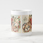 Valentijnse , Victoriaans engelen Cherubs hart Grote Koffiekop (Voorkant)