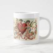 Valentijnse , Victoriaans engelen Cherubs hart Grote Koffiekop (Rechts)