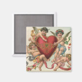  Valentijnse , Victoriaans engelen Cherubs hart Magneet (Voorkant / Achterkant)