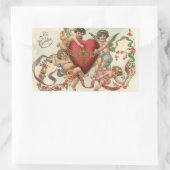  Valentijnse , Victoriaans engelen Cherubs hart Rechthoekige Sticker (Tas)