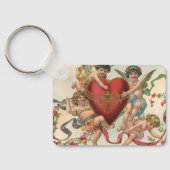Valentijnse , Victoriaans engelen Cherubs hart Sleutelhanger (Achterkant)