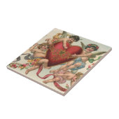  Valentijnse , Victoriaans engelen Cherubs hart Tegeltje (Zijkant)