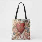  Valentijnse , Victoriaans engelen Cherubs hart Tote Bag (Voorkant)