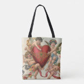  Valentijnse , Victoriaans engelen Cherubs hart Tote Bag (Achterkant)