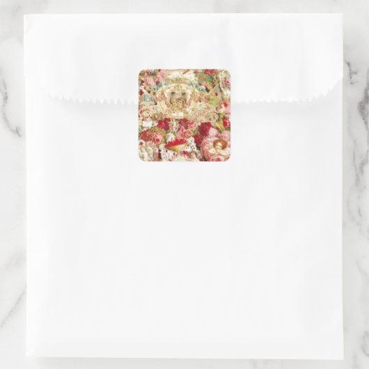 Valentijnse Vierkante Sticker (Tas)
