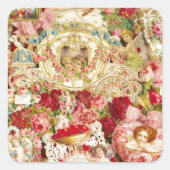 Valentijnse Vierkante Sticker (Voorkant)